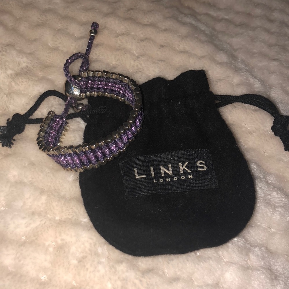 Super cute links London purple friendship bracelet